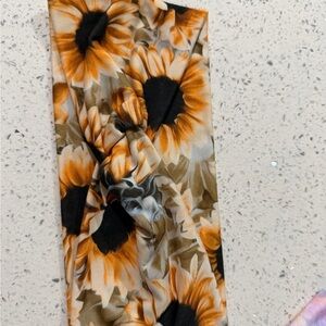 Sunflower Print Headband